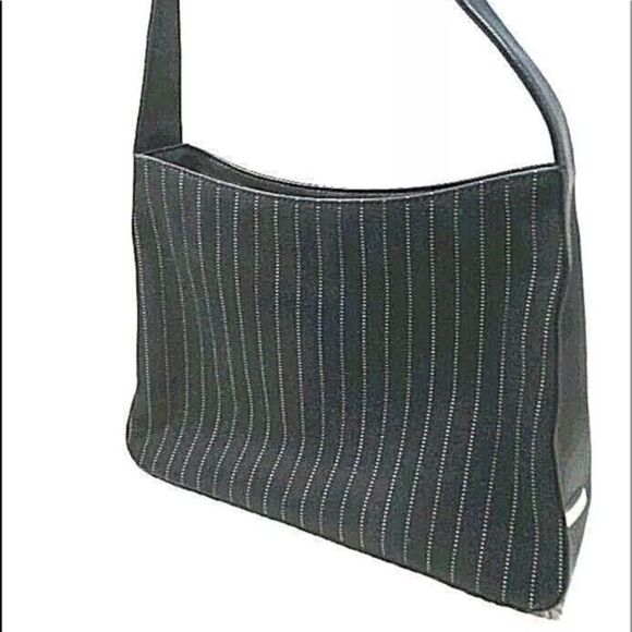 Kenneth Cole Reaction Pinstripe w Leather Bag Y - Picture 4 of 7